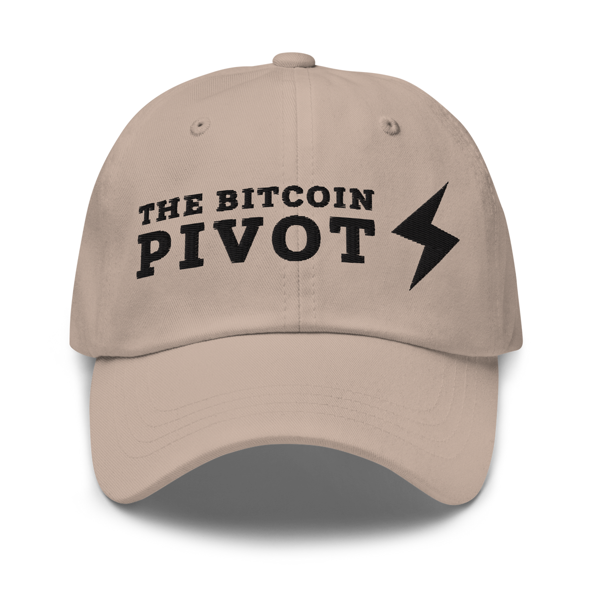 The Bitcoin Pivot Dad hat (black logo)